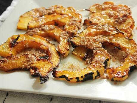 Roasted Slices of Carnival Squash Doused in a Gingery Brown Butter
