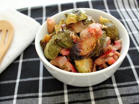 Brussels Sprouts with Bacon, Crabapple and Maple Syrup
