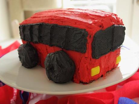 The Bus Cake, with Eggnog and Chocolate Chip Batter