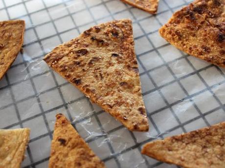 Pomegranate Banana Dip, Sugar and Spiced Tortilla Chips, and Red Laser App