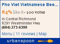 Pho Viet Vietnamese Beef & Chicken Noodle Soup on Urbanspoon