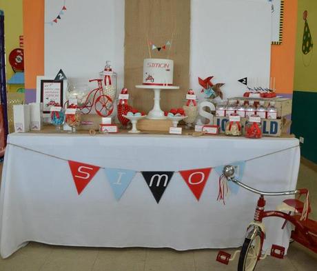 Vintage Tricycle Themed Table by Sugar Coated Candy & Dessert Buffets