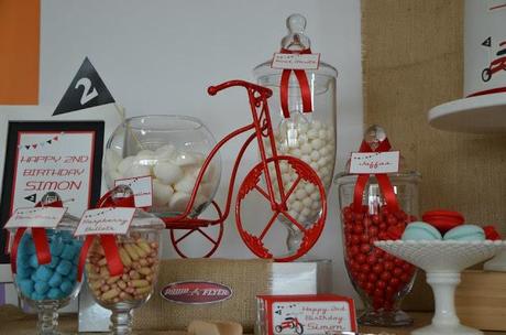 Vintage Tricycle Themed Table by Sugar Coated Candy & Dessert Buffets