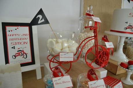 Vintage Tricycle Themed Table by Sugar Coated Candy & Dessert Buffets