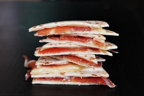 Tortilla bread with cheese & serrano ham # 51