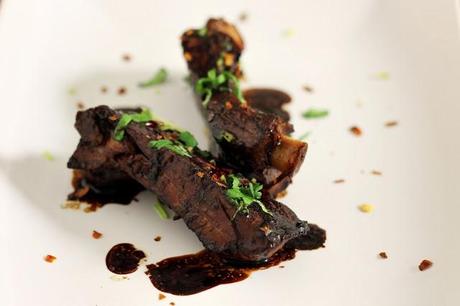 Soy braised ribs with chili & cilantro # 48