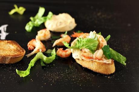 Crayfish with crostini & chili mayonnaise # 44