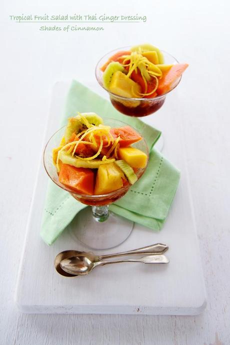 Tropical Fruit Salad with Thai Ginger Dressing