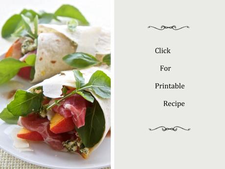 Parma Ham, Pecorino  and Peach Wrap