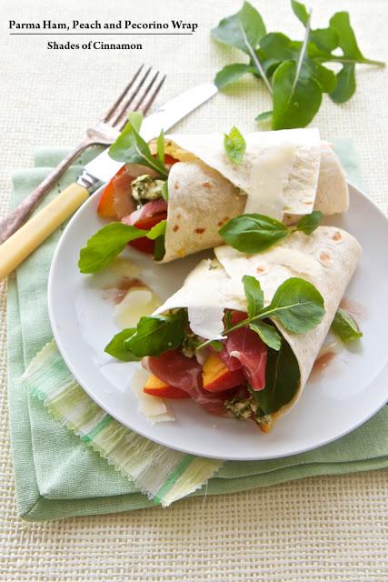 Parma Ham, Pecorino  and Peach Wrap