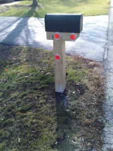 Snowplow proofed mailbox
