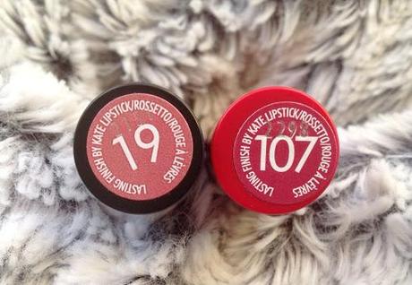 Rimmel Kate moss lipsticks 19 & 107