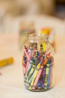 Crayons for Children at Wedding