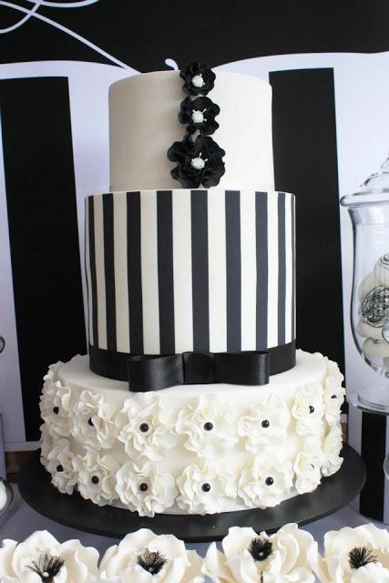 Black and White Chic Dessert Table by Life is Sweet Candy Buffets