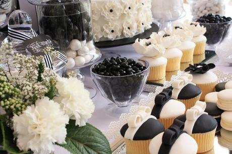 Black and White Chic Dessert Table by Life is Sweet Candy Buffets