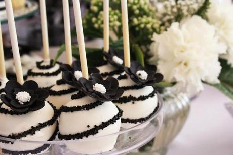 Black and White Chic Dessert Table by Life is Sweet Candy Buffets