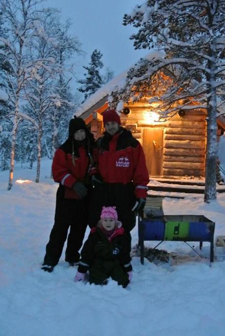 My Family and I, standing outside Santa's little Cabin.
