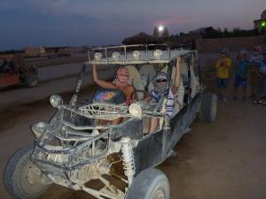 Us in our Spider Car/ Dune Buggy before our drive through the desert