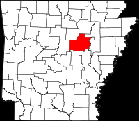Arkansas map showing White County