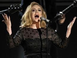 Adele performing at the 2012 Grammys