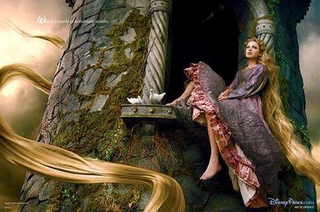 Taylor Swift is featured as Rapunzel in an ad for Disney. (Credit: Annie Leibovitz for Disney Parks)