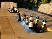 Patio Table with Built Beer Wine Coolers