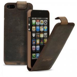  Blumax Antique G6 Flip Leather Case for iPhone 5 - Coffee