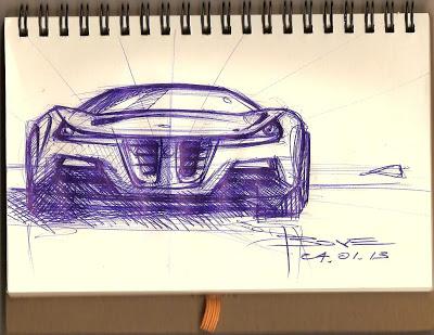 Quick car sketch by Luciano Bove