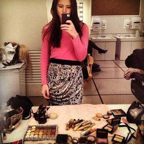Getting ready for hair and make-up @andersonlive, where... Getting ready for hair and make-up @andersonlive, where I’ll be live blogging this morning for @GloMSN. Tune in at 9am EST! (at Anderson Live)