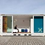 Mobile Shipping Container Hotel by Geoffrey Stampaert