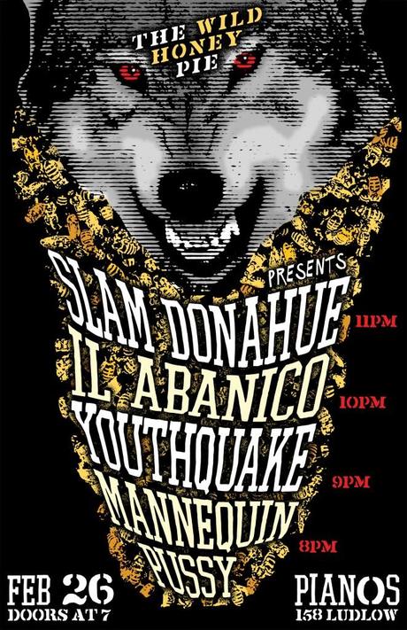 WHPpunkposter2LR 662x1024 THE WILD HONEY PIE PRESENTS SLAM DONAHUE, IL ABANICO, YOUTHQUAKE, MANNEQUIN PUSSY