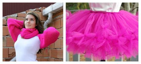 fuchsia scarf and fuchsia tutus, etsy fuchsia clothing for sale