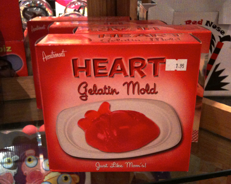 Heart gelatin mold spotted at Livingstone & Cavell in Calgary