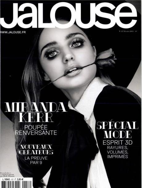 Cover- Miranda Kerr by Hedi Slimane for Jalouse Magazine February 2013