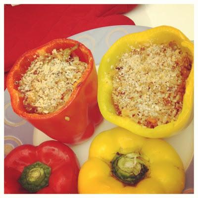 quinoa and veggie stuffed peppers