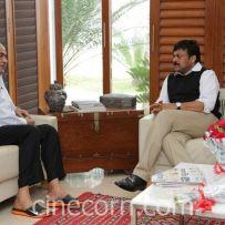 thumbs chiru meets ramanaidu 10 Chiru Greets Padma Bhushan Ramanaidu   Photos