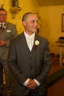 groom at wedding ceremony