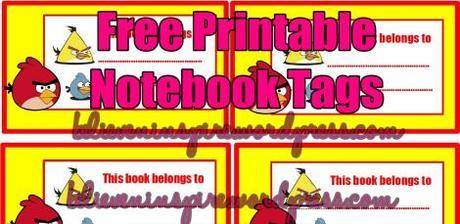 angry birds free printable notebook tags