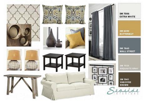 Restoration Hardware and Pottery Barn Room Design Board