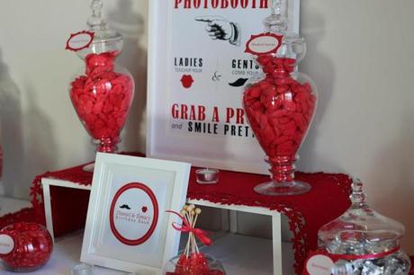 Step Right Up to the Fancy Photobooth, A Red and White Candy Buffet by Sweet Styling by Thanh