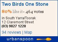 Two Birds One Stone on Urbanspoon