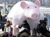 Pig, Protesters Demonstrate Against Fracking North Beaver