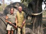 King Juan Carlos with a dead elephant from a 2006 hunting trip