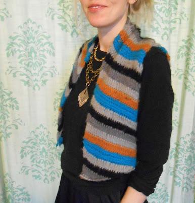 Scarf Made Bolero Vest