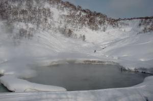 Hot spring at the base of Chisenupuri