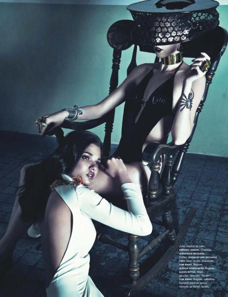 Julia Frauche and Daniela Braga by Sebastian Kim for Numéro #140 February 2013