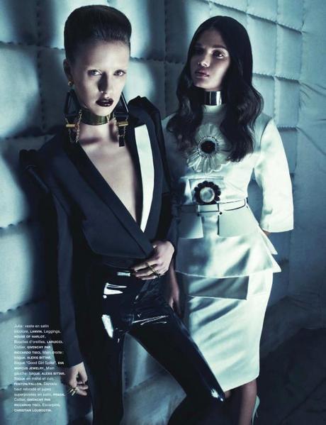 Julia Frauche and Daniela Braga by Sebastian Kim for Numéro #140 February 2013 3