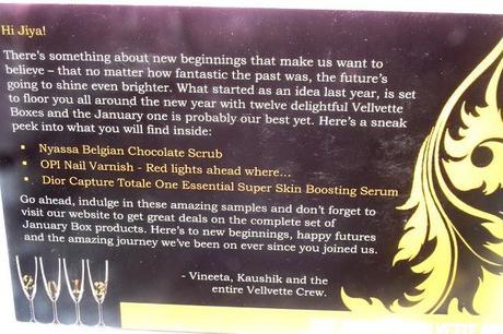 Vellvette Beauty Box December 2012 and January 2013