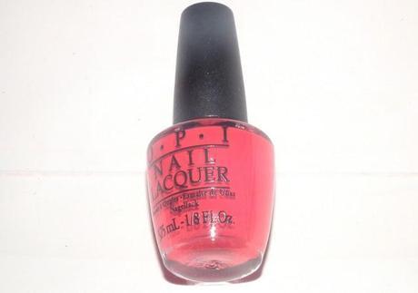 A Coral-Red OPI Nail Paint