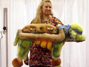 11 Unusual and Bizarre Hobbies Ninja Trutle dog from DogboardinginPortland
